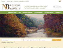 Tablet Screenshot of newbraunfelsresorts.com